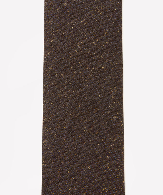 Chocolate Textured Slub Silk Tie