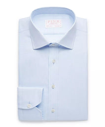 Pale Blue Tailored Fit Royal Oxford Formal Shirt