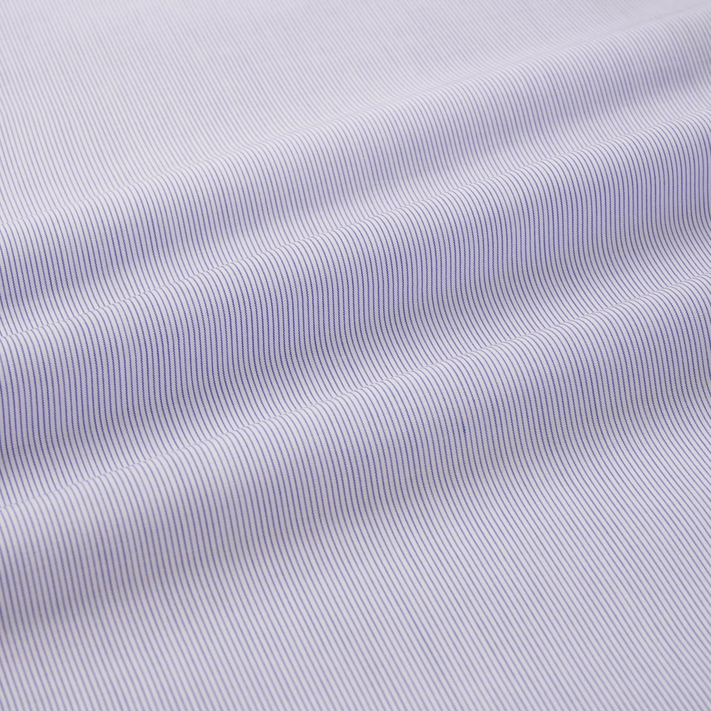 Deep Blue & White Slim Fit Pin Stripe Formal Shirt