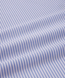 Blue & White Classic Fit Panama Stripe Formal Shirt