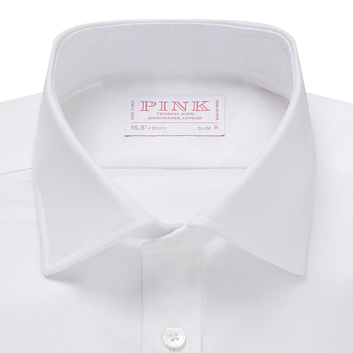 White Slim Fit Double Cuff Cotton Oxford Formal Shirt